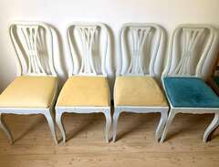 4 äldre/gamla stolar i trä,...