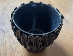 Kruka handgjord keramik blå
