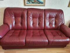 Skinn soffa 3 + 2
