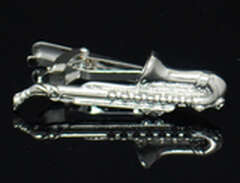 Slipsnål Saxofon Silver