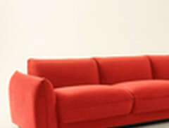 MOLTON soffa 3-sits Rödorange
