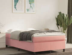 Ramsäng rosa 120x200 cm sammet