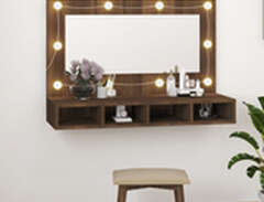 vidaXL Spegelskåp med LED b...