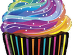 Folieballong Rainbow Cupcake