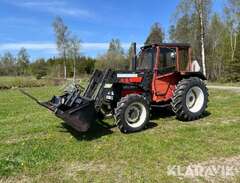 Traktor Valmet 405-4 med fr...