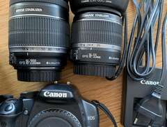 Canon EOS 450D med 2 objektiv
