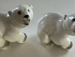 2 Isbjörnar i porslin