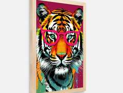 Tiger med Glasögon Pop-Art...