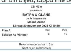 Batra & Glans  30/11 Malmö....