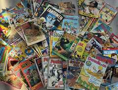 Stor samling serietidningar