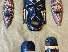 Afrikanska trä masker