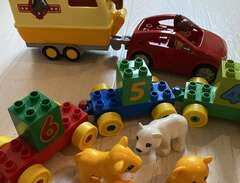 Lego Duplo hästvagn, bil, zoo