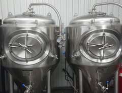 2x 500L unitank, bryggeri
