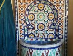 Mosaik fontän från Marocko
