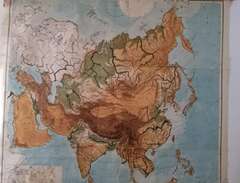 Skolkarta Asien från 1912