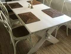 New England bord med 6 stolar