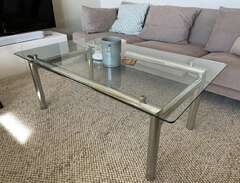 Soffbord i glas/rostfritt stål