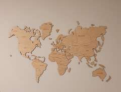 Väggdekoration världskarta...
