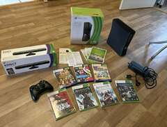 Xbox 360s med Kinect & 7 spel