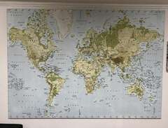 vägg karta- världsdel