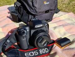 Canon eos 80D + tillbehör