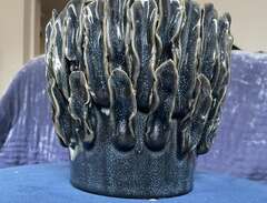 Kruka handgjord keramik blå