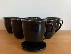 6 svarta kaffekoppar från H...
