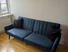Marinblå soffa/dagbädd 2-sits