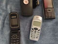 Tre retro mobiltelefoner