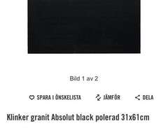 svart klinker 60x30