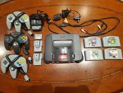 Nintendo 64 + Tre Kontrolle...