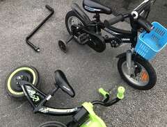 barncykel 12tum med stödhjul
