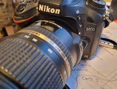 Nikon D610 med optik.