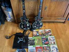Xbox 360 med Guitar Hero