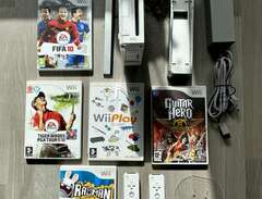 Nintendo Wii + 5 Spel & 2st...