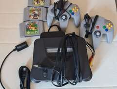 Nintendo 64 med 3 spel