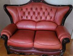 antik soffa i läder
