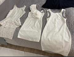 4 st vita klänningar paketpris