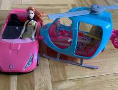 Barbie i bil och helikopter