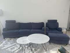 Howard soffa sammetsblå