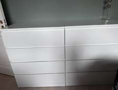 Ikea Malm 4 lådor vit