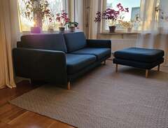 Bolia soffa 3-sits + fotpall