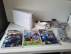 Nintendo Wii med 3 spel