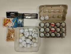 Golfbollar nya och beg + ti...