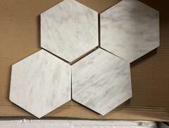 Carrara Hexagon Klinker Vit...