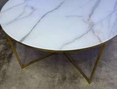 Vit bord i äkta marmor