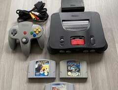 Nintendo 64 + 3 Spel + 1 Ha...
