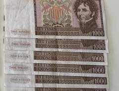 1000kr sedlar Karl Johan