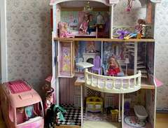 Barbie dockhus med husbil,...