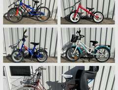 Cyklar, barn och vuxen